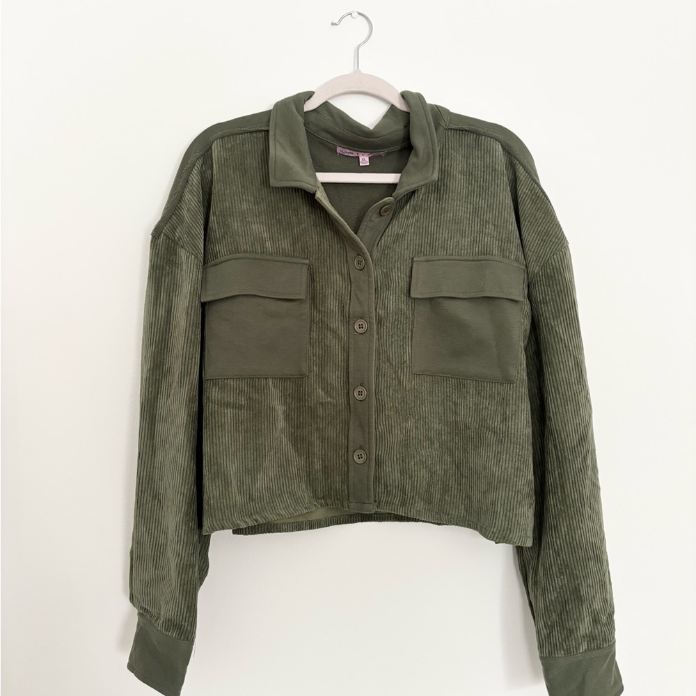 Crave Fame Olive Utility Jacket